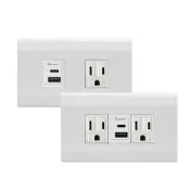 (店+)【台達電子】星光面板 20W USB雙孔充電插座 A+C PD插座 Type C插座//白色