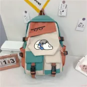 可可愛💕 薩卡班甲魚卡通學生書包後背包可愛表情包趣味搞怪二次元動漫大容量背包 動漫QL 新款