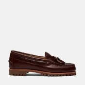 【Timberland】女款酒紅色Timberland R Authentic流蘇樂福鞋(A2Q21EIW)