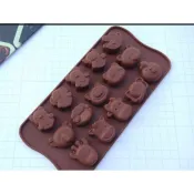 矽膠-15連LOVE動物模 冰塊 布丁模 果凍模 巧克力模 黏土手工藝材料