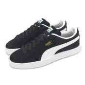 【PUMA】休閒鞋 Suede Classic 男鞋 女鞋 黑 白 麂皮 經典 情侶鞋(399781-01)
