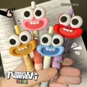 【本物研究所🎨】✨臺灣-出貨✨新品搞怪可愛錶情中性筆按動文具高顔值ins創意醜萌國小生st黑筆