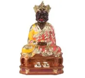 12寸敦煌彩K金清水祖師坐清水祖師爺家用神像佛像擺件