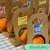 【臺灣出貨 在臺熱售】水果包裝盒橙子蘋果幼兒園開學單雙個手提牛皮紙包裝袋通用紙盒