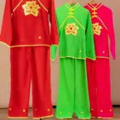 熱賣中女扭秧歌戲劇服廣場扇子舞腰鼓服裝鑼鼓服舞臺演出表演服加大碼