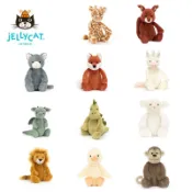 英國正品Jellycat害羞 小猫 狐狸 松鼠 長頸鹿 獅子 鴨子 小羊羔 恐龍 猴子 毛絨玩偶