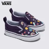 Vans Slip-On V 小童款夜光塗鴉紫色滑板鞋 休閒鞋