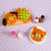 [靚妞兒小舖]仿真迷你動物麵包 芭比娃娃下午茶 扮家家酒娃娃配件袖珍裝飾蛋糕裝飾甜點裝飾迷你袖珍食物