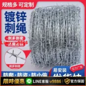 聚優甄選 【台灣公司 可開發票】帶刺鐵絲圍欄防護網鋼絲刺繩熱鍍鋅鐵絲網防銹鐵蒺藜防盜圍墻防爬