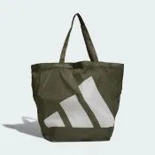 【adidas 愛迪達】Packable Bag 收納托特包 肩背包 購物包 墨綠(JZ1716)