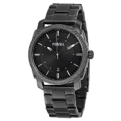 【FOSSIL】黑極穿搭鋼帶男錶-黑色x42mm(FS4774贈小羊皮短錢包)