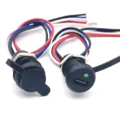 4pin LED燈帶IC USB C大電流充電插座帶螺母卡扣鎖板TYPE-C母頭防水母頭連接器插孔