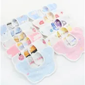 (店+)【雪倫小舖】圍兜手帕 六層花邊紗布口水巾 寶寶用品