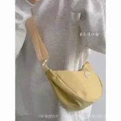 💯可開發票#糖果色係單肩通懃小包包女日係ins學生餃子包簡約百搭手機斜挎包