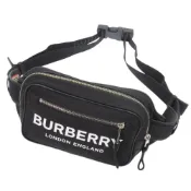 【DOKODEMO】成色極佳的 Burberry 黑色 logo 斜背包/腰包，黑色，0491 [二手] BURBERRY 男士