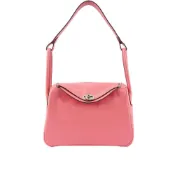【BreezeOnline 微風精品線上】HERMES 銀釦 EVERCOLOR Lindy 26cm(夏日玫瑰粉) 展示品