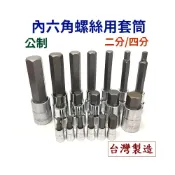 (店+)六角套筒 4分 2分 套筒 內六角套筒 凸頭套筒 凸六角套筒 2分套筒 四分套筒 4分套筒 手動套筒