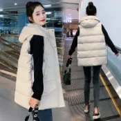 馬甲 背心 保暖外套 防風 保暖實拍冬季韓版學生棉服馬甲女外穿羽絨服時尚寬松女士馬夾外套 .3310胖胖美依