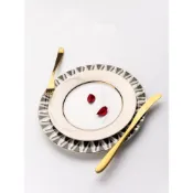 (店+)拾光良品 北歐輕奢家用骨瓷盤子碟子餐具深盤套裝創意平盤歐式西餐牛排餐盤