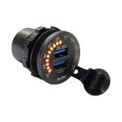 【MorTer】含線組 QC3.0 儀表版 機車USB車充+電壓表 充電器 電壓顯示 防水 車充 機車車充