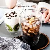 【台灣出貨】耐熱雙層玻璃杯250ML-600ML 雙層杯蛋形水杯 透明隔熱花茶杯 咖啡杯果汁杯 ☆杯盤囊集軟裝家居選物