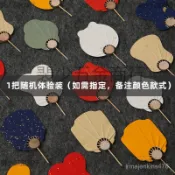 臺灣出貨 免運 扇子 中式迷你小扇子古風創意書法團扇diy手寫空白書簽宣紙紙扇中國風 5ERY