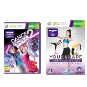 XBOX 360 XB360原版片 夏日燃脂組  型可塑2＋舞動全身2 【Kinect專用】台中星光電玩