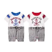 【baby童衣】連身衣 假兩件海錨印花爬服 61022(共2色)