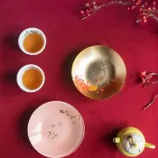 年節送禮【粉色泡泡蹦蹦兔手工小盤】 婚禮小物│春節禮品