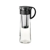 【HARIO】日本耐熱玻璃冷泡咖啡壺-附濾網-1000ml-黑色-8杯專用(MCPN-14-B)