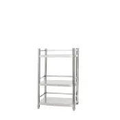 (店+)【誠宜居家美學】60x40x91公分  升級款加粗加厚三面圍欄-三層不鏽鋼置物架-加強底部橫梁廚房架 置物架 收納架 家電架 架子