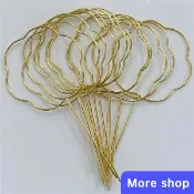 💐More shop團扇手持手工diy迷你金屬合金扇框架古風扇金色針織配件扇子骨架