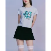 Marimekko潮牌圓領T恤女性純棉短袖中性新時尚