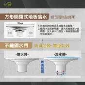 (店+)Elephant Waters 沐象精品 方形開閉式地板落水2”