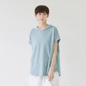 【Simply Yours】連帽重磅短袖T 藍F