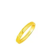 【Just Gold 鎮金店】良緣．竹夢-窄 黃金戒指(對戒)
