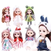 (店+)🌟全館現貨❤️17公分芭比娃娃 13個可動關節 長髮娃娃 換裝娃娃 女孩生日禮物