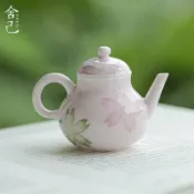 全球選品1館 生活百貨 捨己宜物有田燒手繪粉色櫻花茶壺功夫茶陶瓷泡茶壺家用手執小品壺