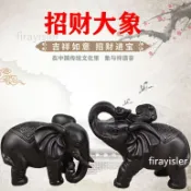 🔥臺灣熱銷🔥石象石雕青石小象擺件一對石頭公母招財看門客廳裝飾石大象