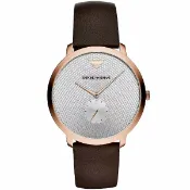 大高雄鐘錶城 EMPORIO ARMANI 亞曼尼 AR11163 質感時尚石英男錶 / 銀面 42mm｜樂天領券現折★全館特惠中★指定刷卡回饋10%