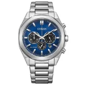 CITIZEN CA4590-81L《光動能 八角形紳士錶》41mm/三眼計時/100M防水/藍面