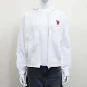 【Comme Des Garcons CDG】Comme Des Garcons Play 川久保玲長袖連帽外套(女款/白)