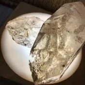 透亮皮巴西鈦晶簇 鈦晶花 印記 茶晶簇 水晶 擺設 原石