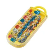 【百科良品】日本製 神偷奶爸小小兵+格魯 環保筷子+湯匙+叉子三件餐具組 抗菌加工Ag+(日本境內版)