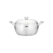 【THERMOS膳魔師】鈦健康蘋果原味鍋_SANT系列_雙耳湯鍋22cm SANT-W22