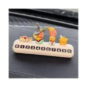 (店+)木宇居家 星星人挪車電話牌臨時停車號碼牌車上移車牌車載擺件女士高級感