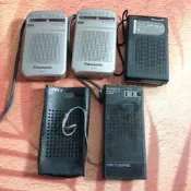 【滿滿】松下、sony老收音機四臺合售一手海淘機三臺松下AM都能收臺需要在陽臺或戶外收取信號黑色的信號差一點聲音