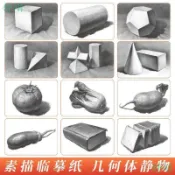 【素描入門】素描臨摹紙 美術寫生範本 練習冊 石膏幾何體 靜物單體 自學畫畫本 圖畫紙