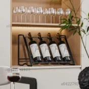 紅酒架 紅酒收納架 紅酒展示架 紅酒擺放架 葡萄酒架 酒架 輕奢鐵藝紅酒架桌面酒架子多層紅酒展示架酒吧家用酒瓶置物架客廳