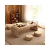 (店+)榻榻米桌子茶幾藤編日式禅意炕桌茶桌陽臺矮桌簡約地臺飄窗桌組合 46e